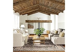 nuLOOM Rugs USA x Lauren Liess Rosewood Vintage Machine Washable Area Rug,...