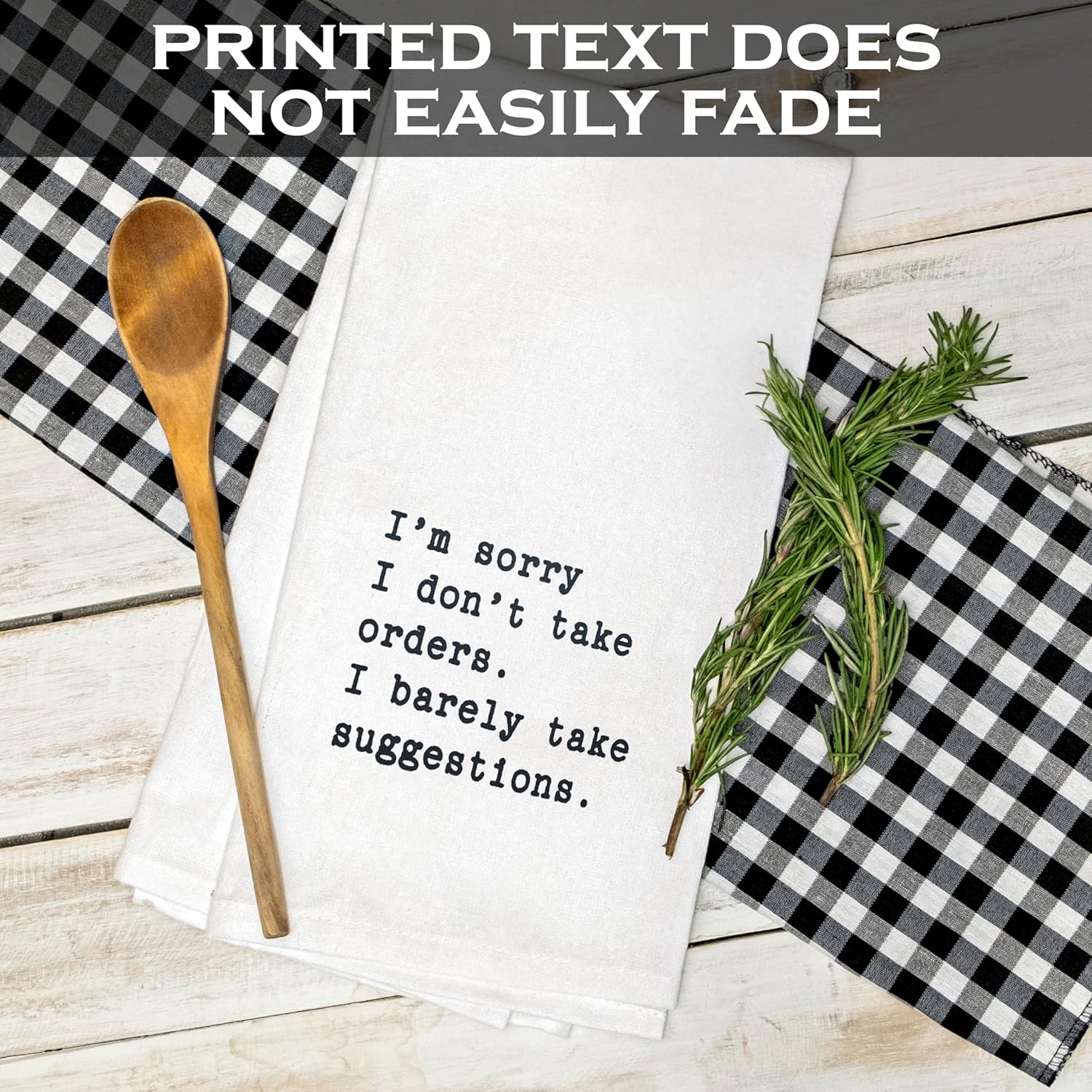 MAINEVENT I'm Sorry I Don't Take Orders Dish Towel 18x24 Inch, Funny Kitchen Towel Saying, Funny Tea Towel - Image 4