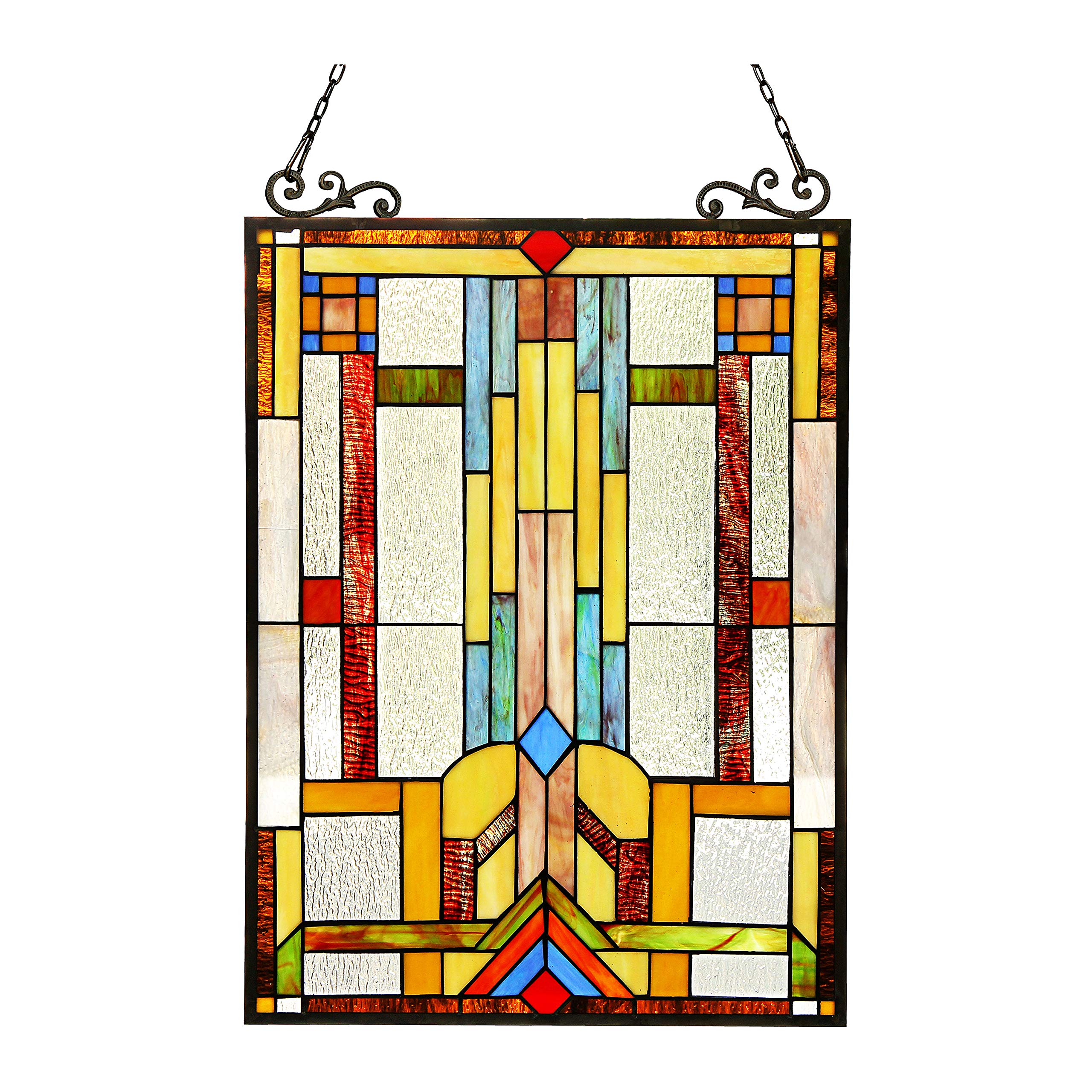 RADIANCE goods Tiffany-Glass Window Panel 17.5x25