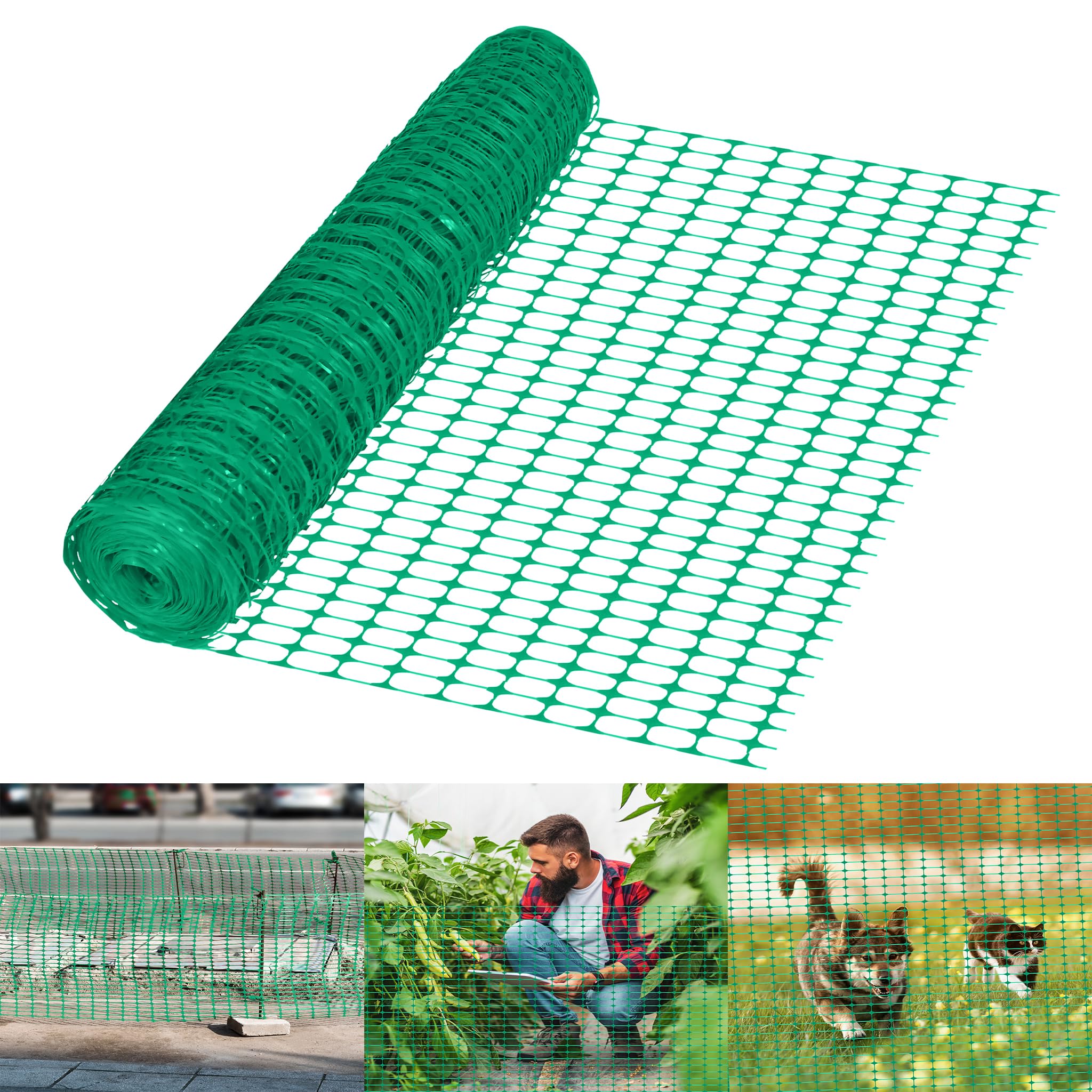 YRHome 1 x 80 m di recinzione di sicurezza in plastica verde, per cantieri, per giardino, campeggio
