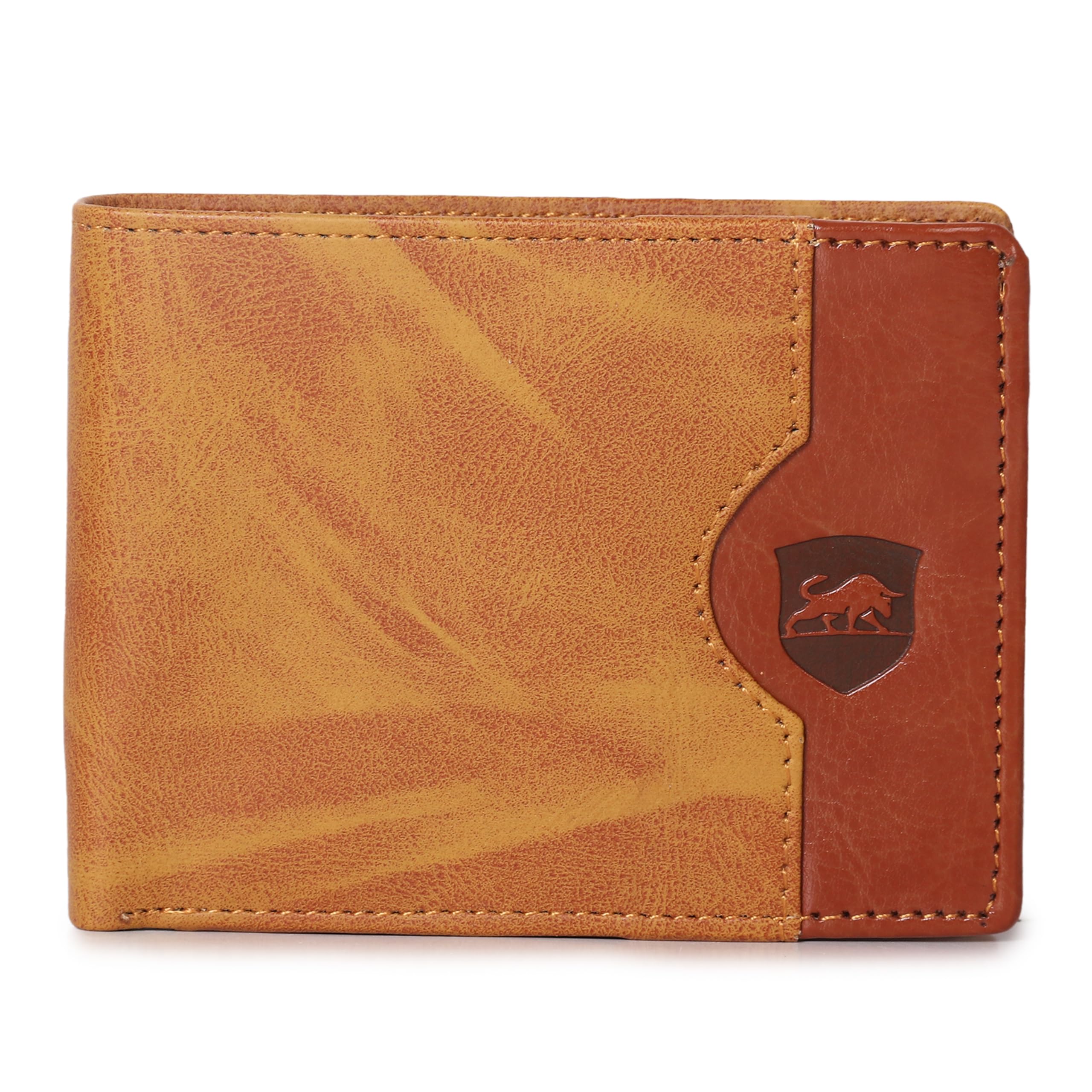 SAMTROHC Design Pu Leather Wallet for Men I 6 Card Slots I 2 Currency & Secret Compartments I 2 ID Card Slots (Tan)