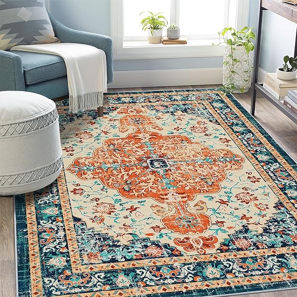 Vintage Floral Boho Area Rug