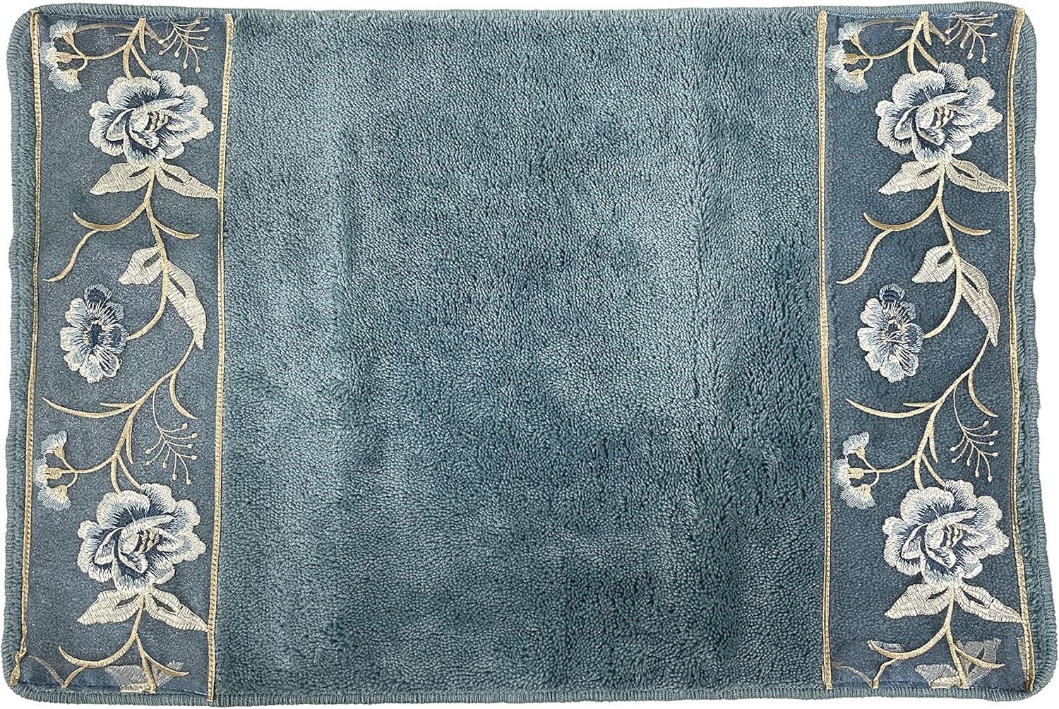 Popular Bath Dublin Rose, Bath Rug, Blue