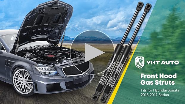 2011 Hyundai Sonata Front Bumper Pair Of Front Hood Lift Supports For 2015-2017 Hyundai Sonata - Left & Right Side Set (Replaces 81161C1001 & 81171C1001) Hood Shocks For My Car - Foto 9