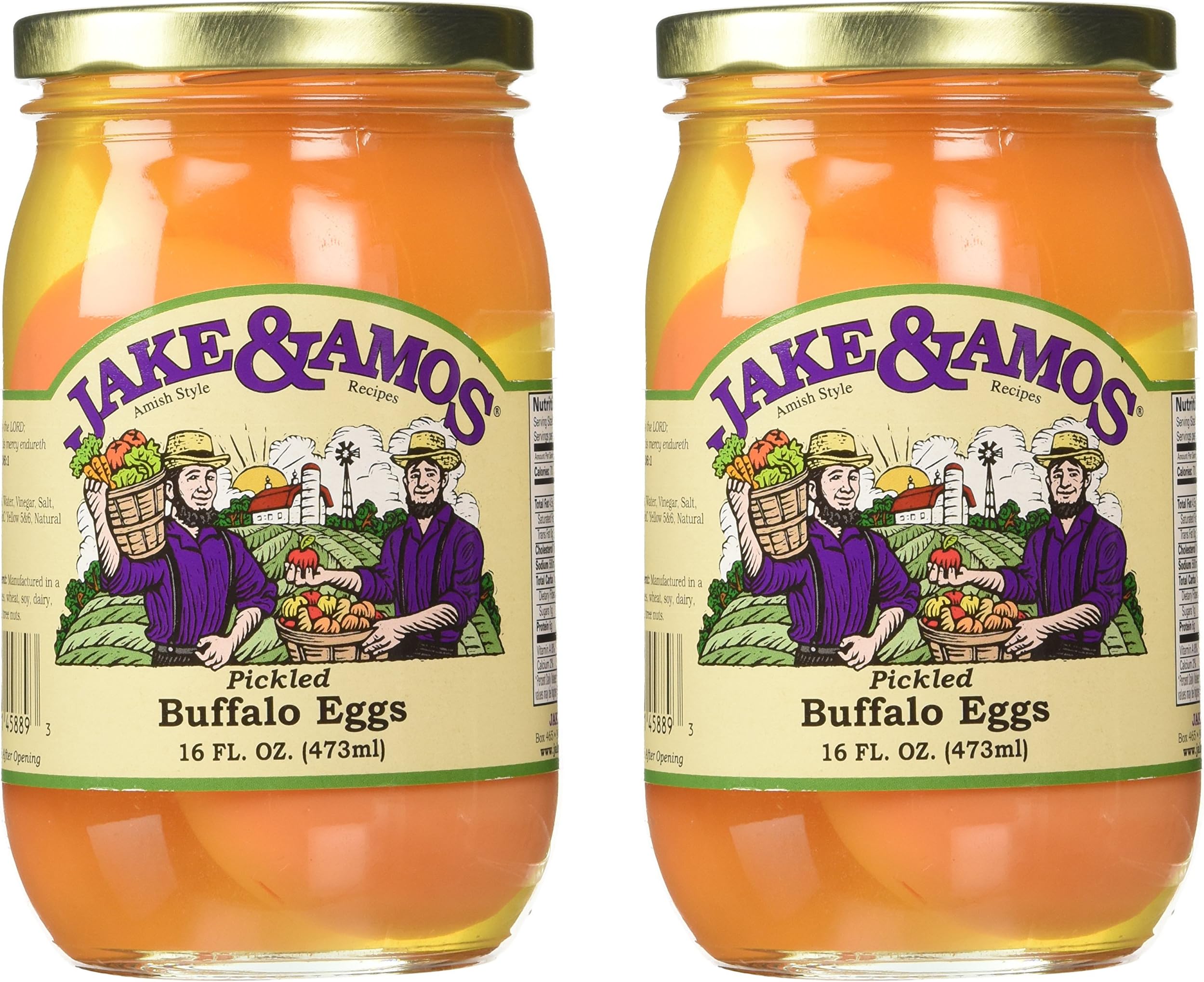 Jake & Amos - Pickled Buffalo Eggs / 2 - 16 Oz. Jars