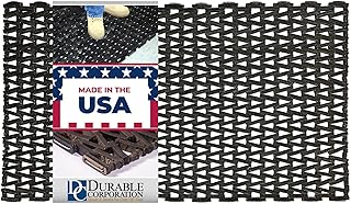 Durable Durite Recycled Tire-Link Outdoor Entrance Mat, Herringbone Weav...