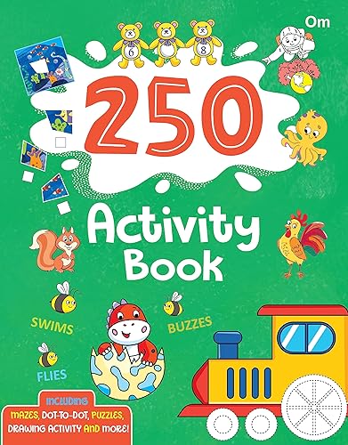 Activity books: 250 Activity Book- 4 - Mazes, Dot to Dot, Spot the Difference and Matching - Fun Early Learning Activity Books for Kids - 3 Years to 5 Years Old Children