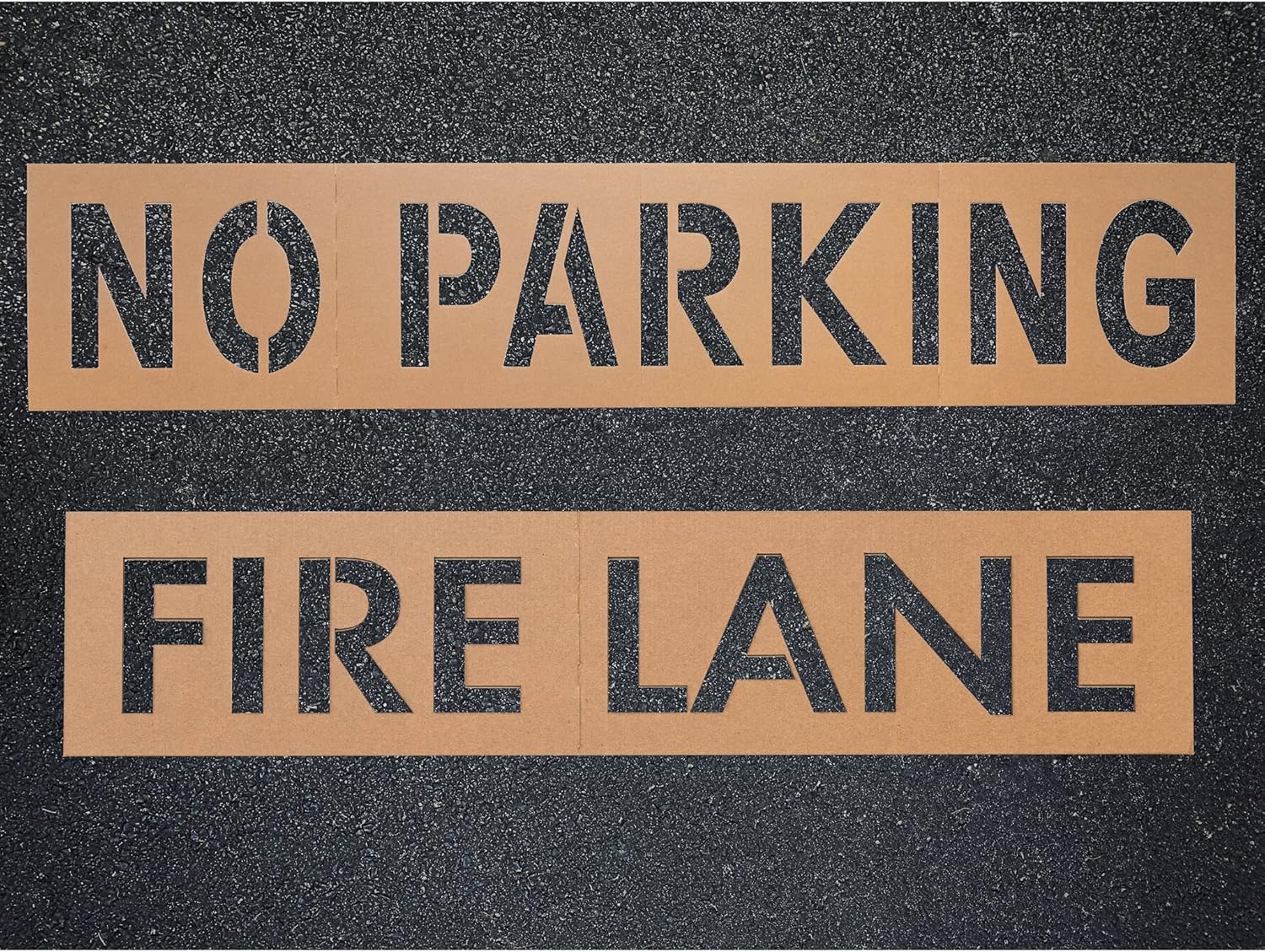 FIRE Lane & NO Parking Reusable Pavement Letter StencilOptional PaintMade w