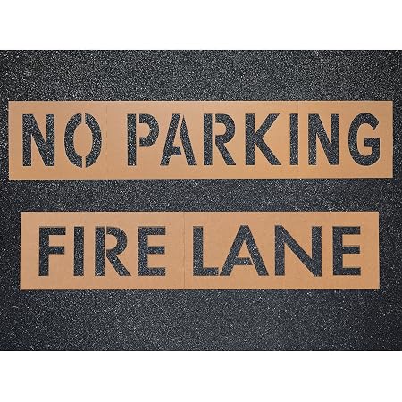Amazon.com : NO Parking Reusable Pavement Letter Stencil|Optional Paint ...