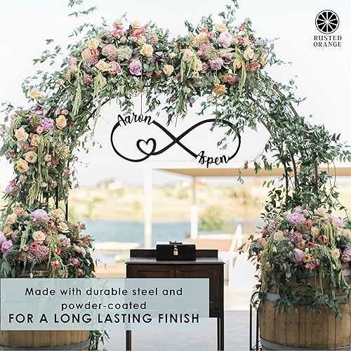 Miniatura 3 de Signo de Infinito Personalizado con Nombres  Arte de Pared de Metal Personalizado con Diseño de Corazón, Decoración de Símbolo de Infinito Romántico