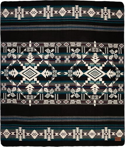 Miniatura 8 de QISU Manta de lana  Grande, hermosa, cálida, abigarrada, hecha a mano en Ecuador por artesanos locales  94 x 78 pulgadas  Ultrasuave, hipoalergénica