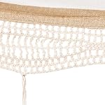 Amazon Basics Double Hammock with 9-Foot Space Saving Steel Stand and Carrying Case, Beige Stripe with Lace, 450 lb Capacity