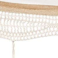 Vista 3 de Yaxa Basics Hamaca doble con soporte de acero de 9 pies que ahorra espacio y funda de transporte, 2 personas, capacidad de 450 libras, rayas beige