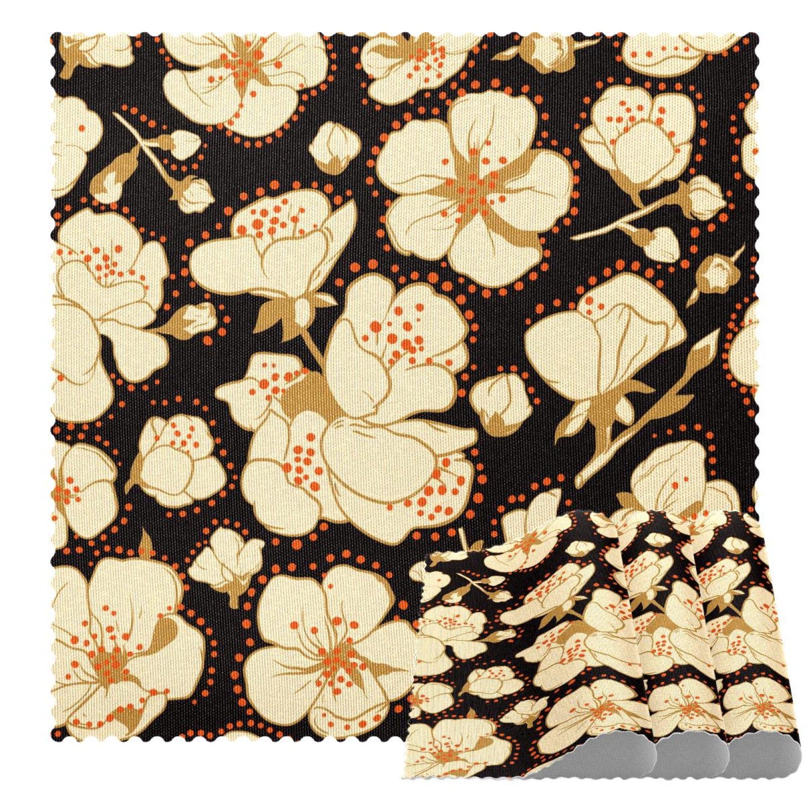 Sets de table résistant à la chaleur motif floral antidérapant lot de 4 pièces
