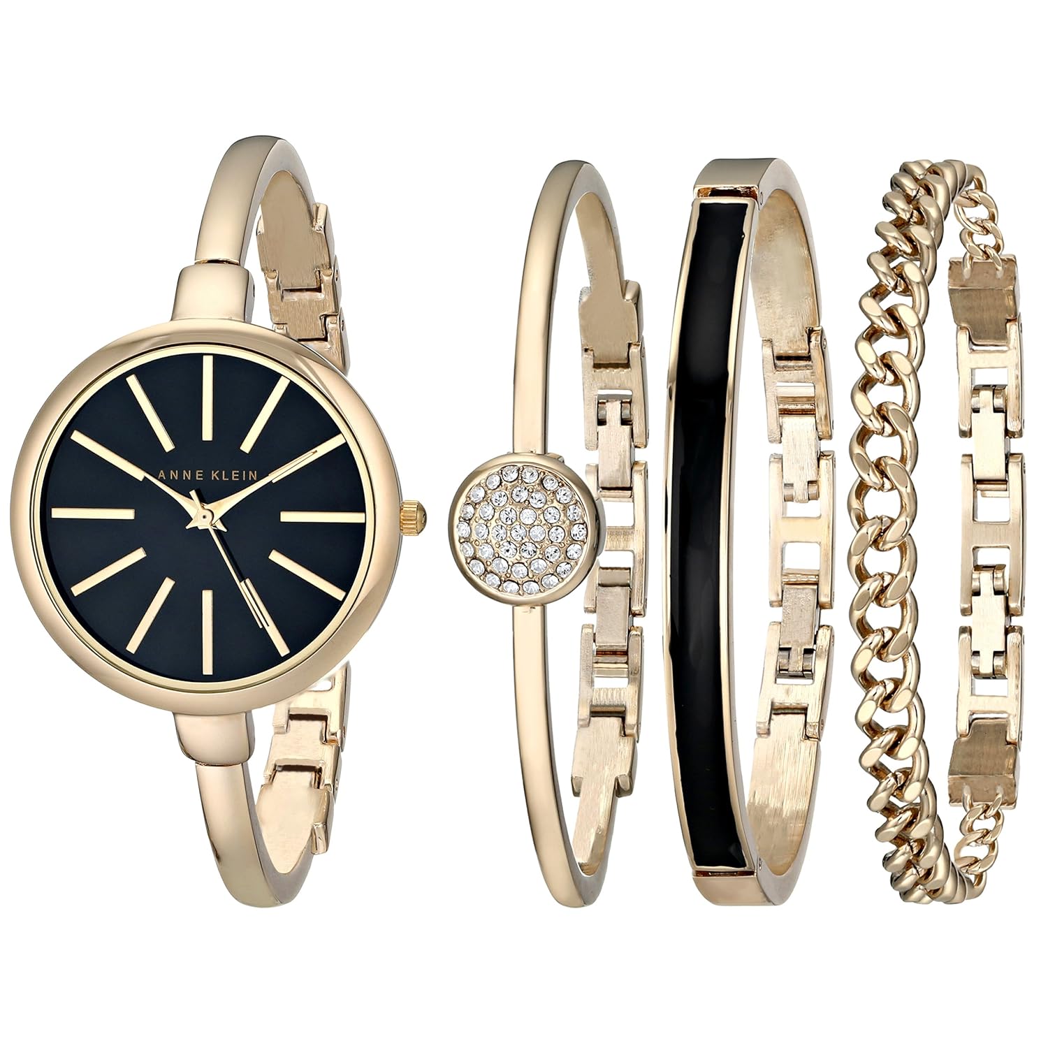 Women's gold watch and bracelet set Clearance