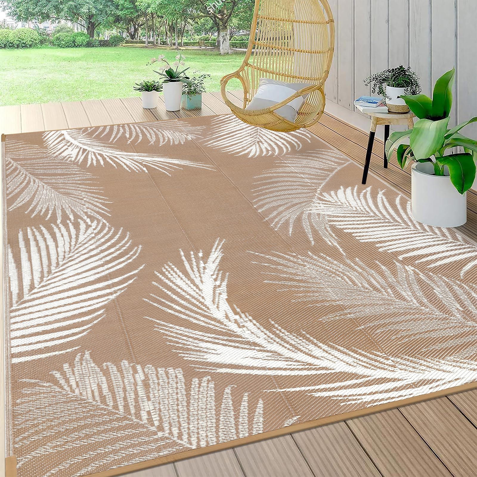 Outdoor Plastic Straw Rug Outdoor Reversible Plastic Camping Mats Easy Cleaning Non Shedding Patio Rug For Outdoors Backyard Picnic