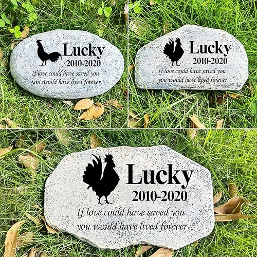 Miniatura 20 de Zatanmulo Piedra conmemorativa personalizada para mascotas, piedra conmemorativa de jardín personalizada, lápida de perro, lápida de gato, placa