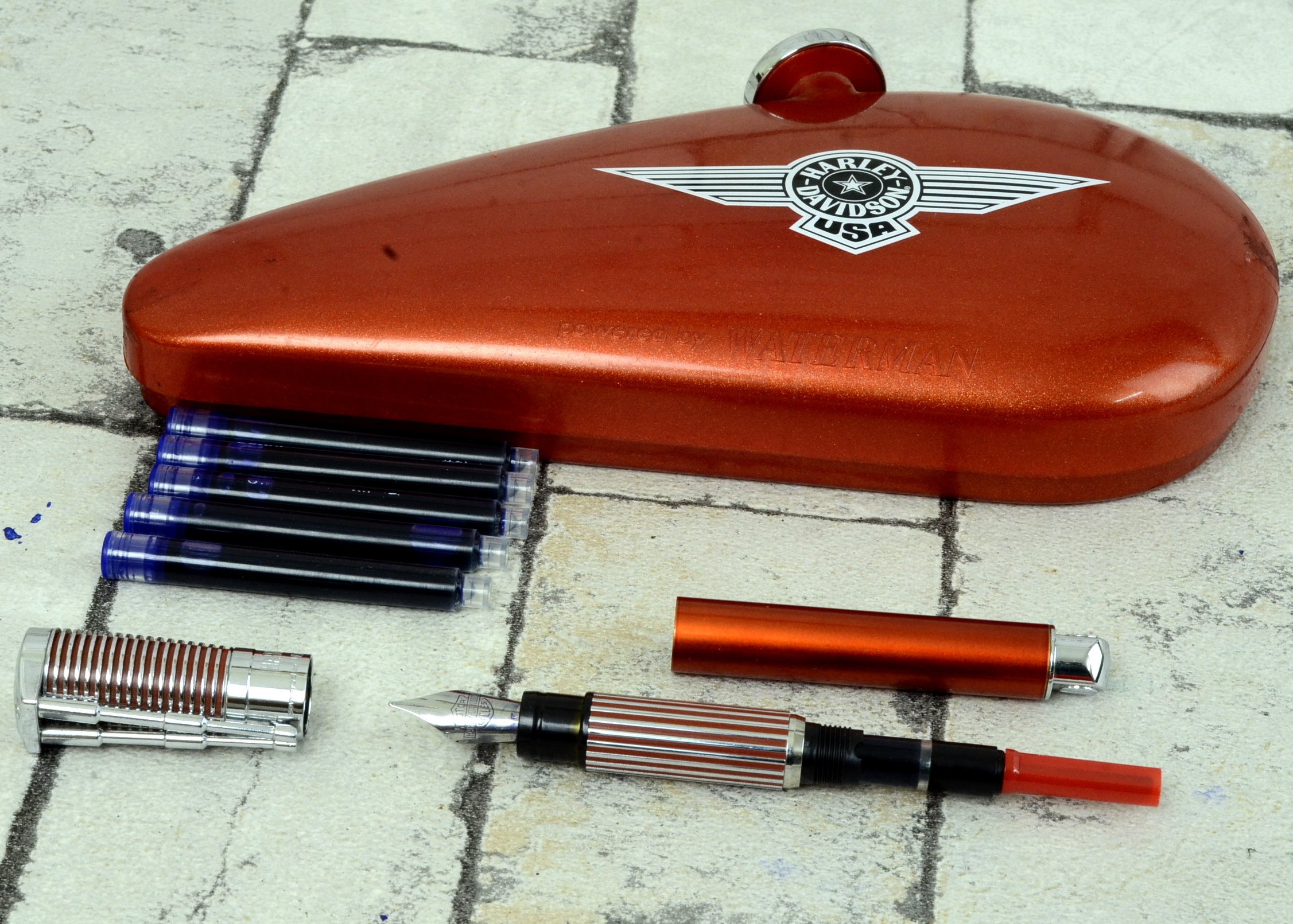 Waterman Harley Davidson Horizon Red Medium Point Fountain Pen