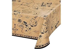 Creative Converting Treasure Island Pirate Plastic Tablecloth