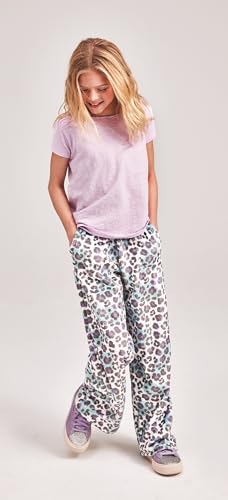 Image of iscream Big Girls Silky Soft Pretty Print Plush Fleece Pants - Pastel Dreams Collection