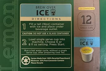 HEB Lemon Iced Tea 12 single cup (servings)