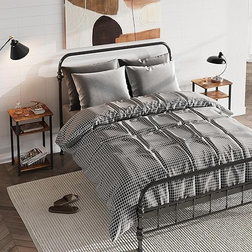 Miniatura 7 de WLIVE Juego de 2 mesas auxiliares para sala de estar, mesa auxiliar pequeña para dos, mesa auxiliar estrecha para dormitorio, oficina en casa,