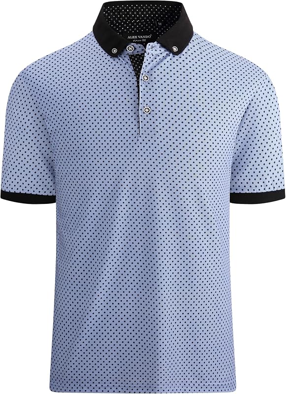 Mens Polo Shirts Short Sleeve Regular Fit Fashion Designed Shirt | Premium fabric, Silky breathable touch, Rich color option, True US Size, Wrinkle resistant, Sports & office versatile styling
