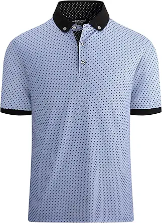 Alex Vando Mens Polo Shirts Short Sleeve Regular Fit Fashion Designed Shirt