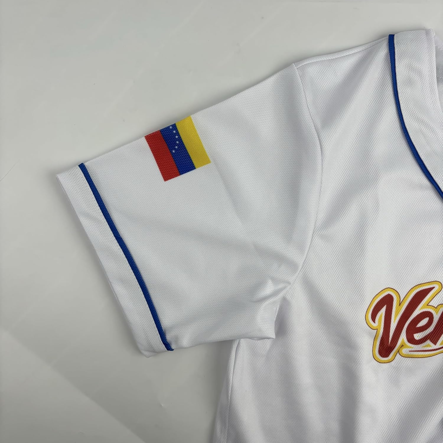 Venezuela Classic Baseball Jersey Short Sleeve Button Down Mesh Baseball Shirt Men Women Camisa de Venezuela beisbol