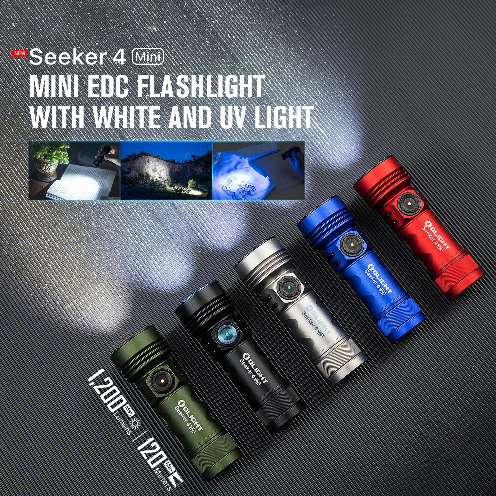 Amazon.co.jp: OLIGHT Seeker 4ミニEDCホワイト&UVライト懐中電灯