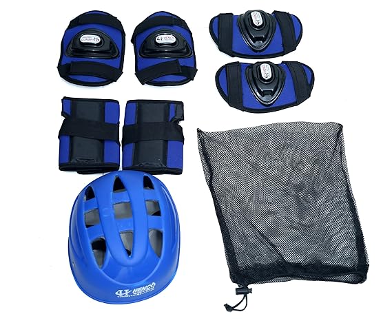 Henco Protective Gear Set/Kit (Pack of 7) for Ice and Roller Cycling Skating, Skateboard, Hover Board, Biking, Cycling, Skating, Rolling, and Other Extreme Sports for Boy/Girl.
