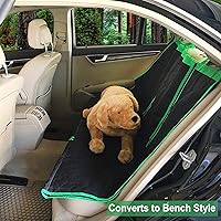 Vista 7 de ARGA - Protector impermeable para asiento de automóvil para perro, incluye cinturón de seguridad para cachorros, bolsa de mano, acceso a la consola