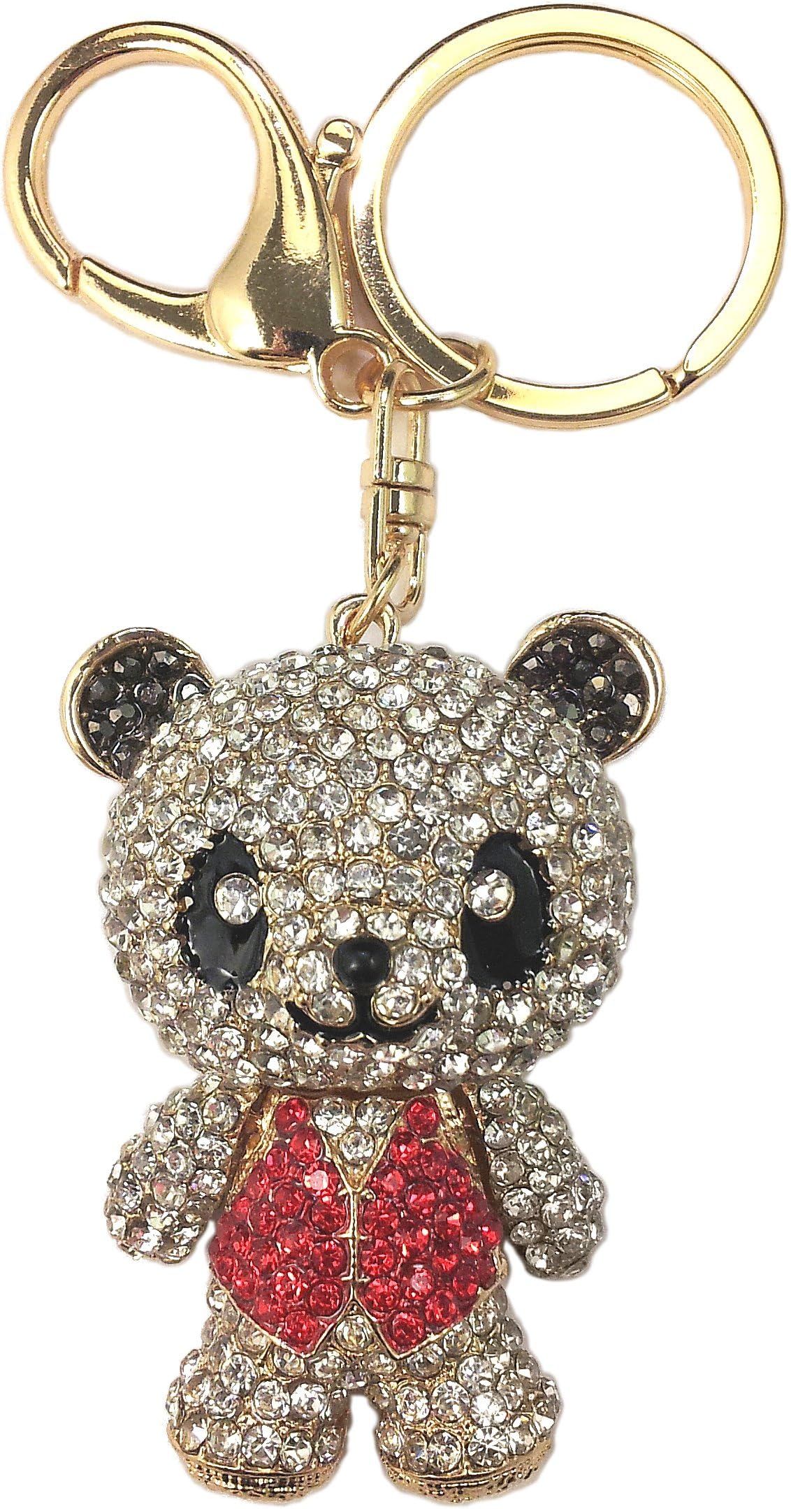 Amino✮ Ziggy the Panda Keychain Charm For Handbags (Red, Large)