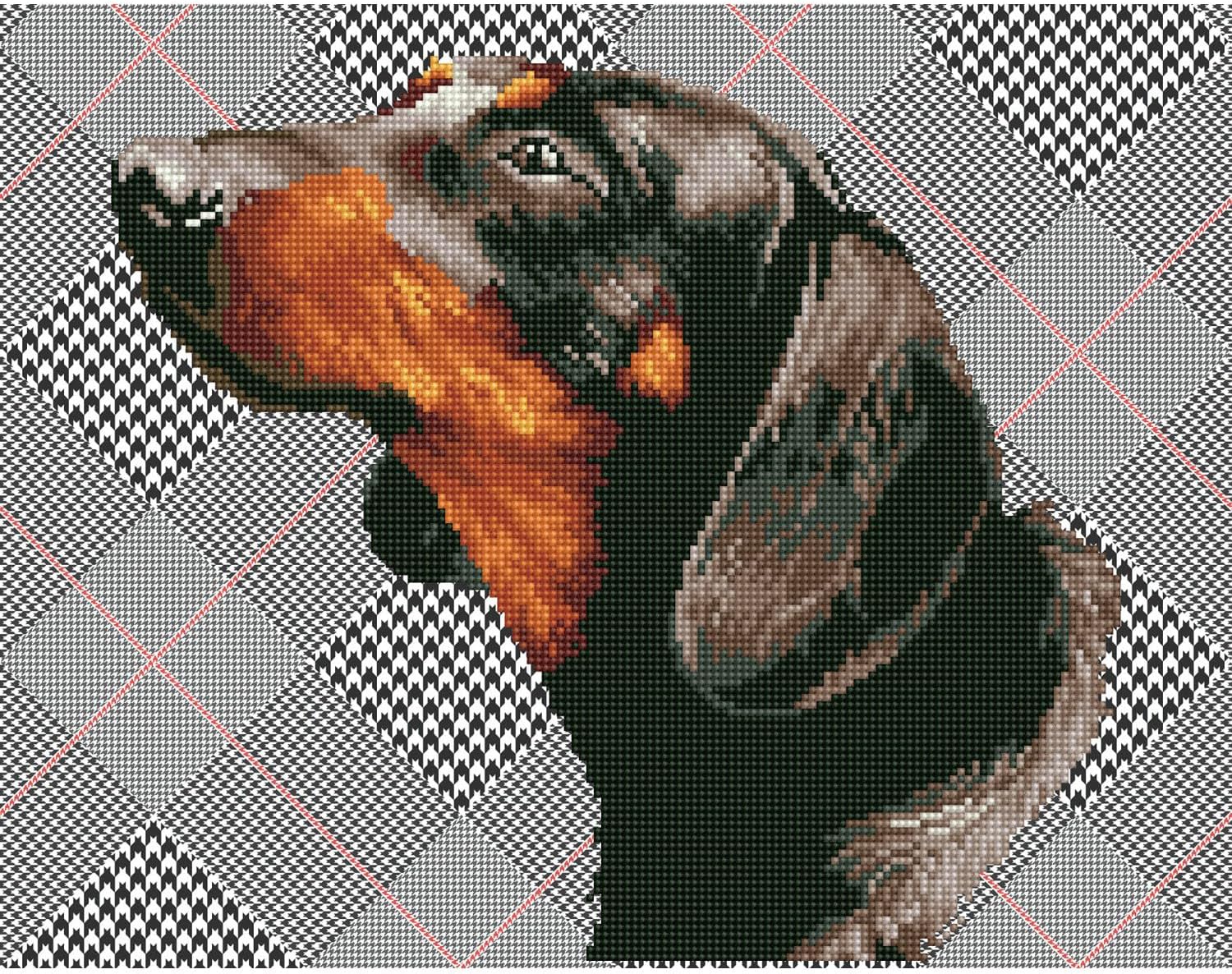 DIAMOND DOTZ Noble Dachsie Dog Diamond Painting Kits for Adults - Diamond Art Kits a Relaxing Creative Craft Kit with Dotz Gems 14.6"x18.5"