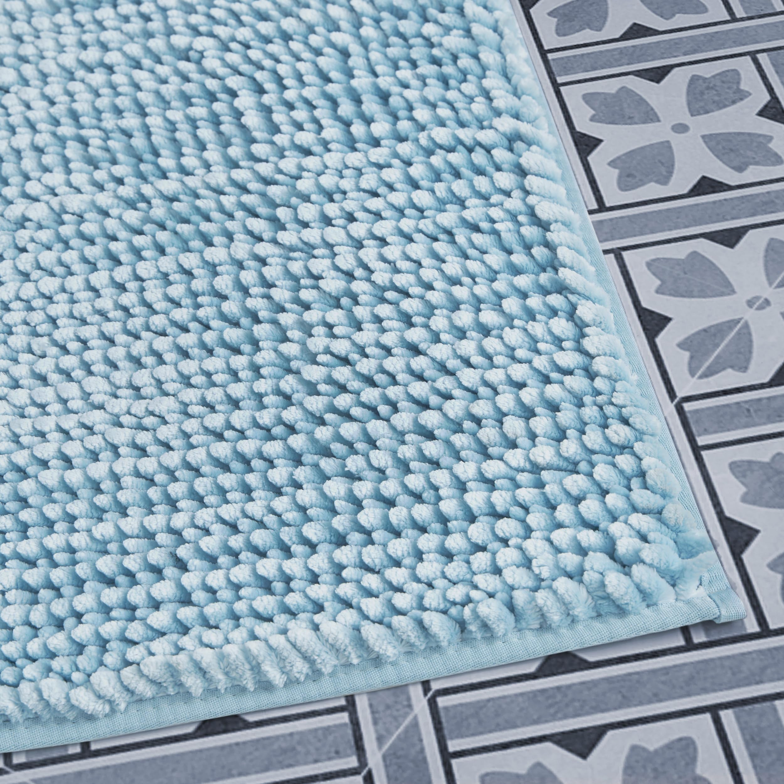 Laura Ashley Butter Rug | Tappetino da bagno in morbida ciniglia, decorazione per il bagno, assorbente e lavabile in lavatrice, 43,2 x 61 cm e 50,8 x 86,4 cm, verde acqua