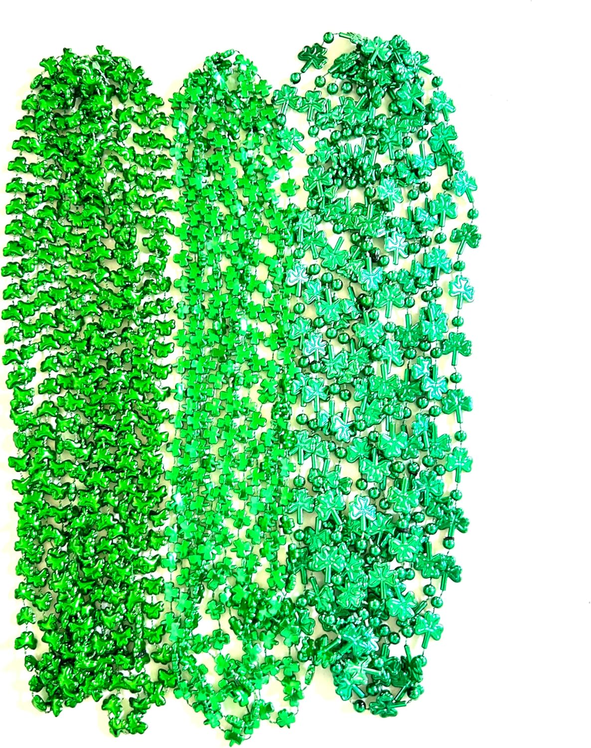 100 Pcs With 10 Styles St. Patrick's Day Beads Necklaces Green Irish Festival Shamrock Parade Party Bead Necklace St. Patrick's Day Party Decoration Gifts - Image 4