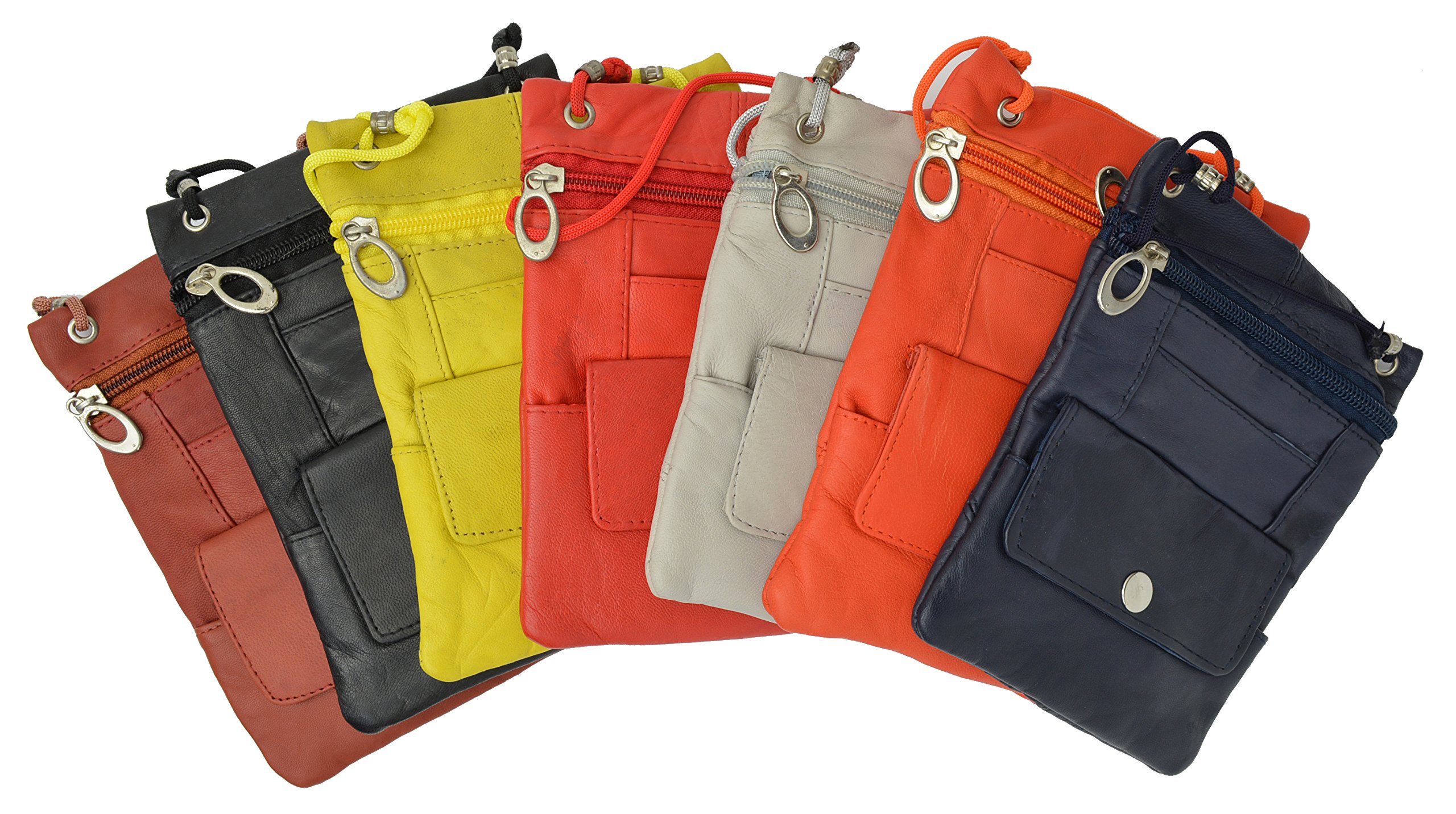 Elegance Look Cross Body Bag Leather Shoulder Purse w Zipper Pocket
