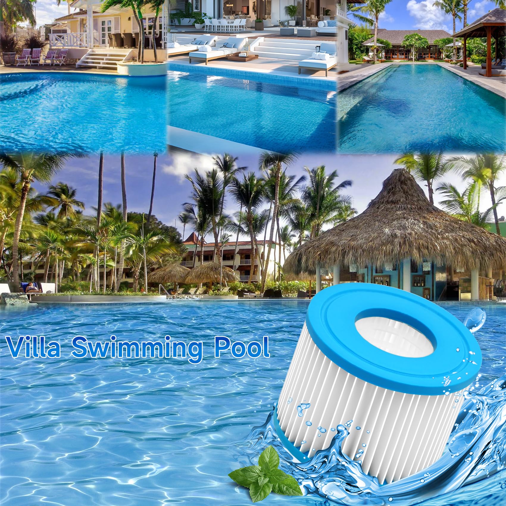 EMBRO Cartuccia Filtrante di Tipo S1 Compatibile con Pompe Adatto per Intex 29001E 11692 Bestway PureSpa Piscina da Giardino Whirlpool Vasca Idromassaggio Spa - Acqua Sicura e Pulita - 2 Pezzi