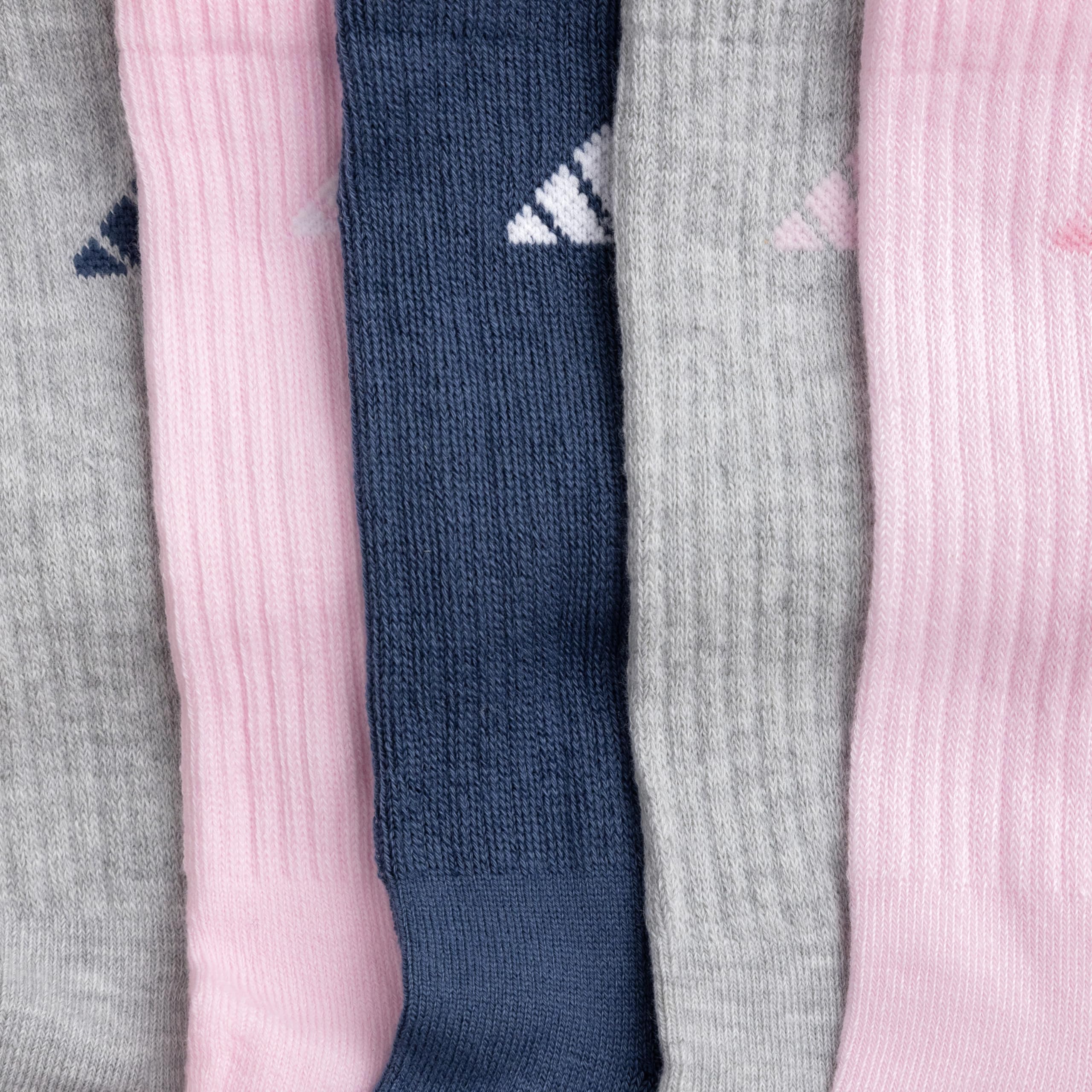 adidas Herren Sportliche Gepolsterte Crew-socken mit Fußgewölbe-kompression für Einen Sicheren Sitz (6 Paar) Crew-Socken (6er Pack)