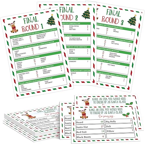 Qoqxjodd Juego de fiesta de Navidad, pelea amistosa de Navidad, noche de juegos familiares, juegos de grupos familiares, juego de trivia de Navidad,