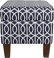 Vista 104 de HomePop Decoración para el hogar K7646-A877 Otomana tapizada moderna rectangular de almacenamiento Otomana con tapa con bisagras