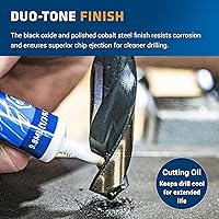 Vista 5 de Century Drill & Tool, 44364, 1", Plata y Deming, Taladros de alta velocidad, acero cobalto