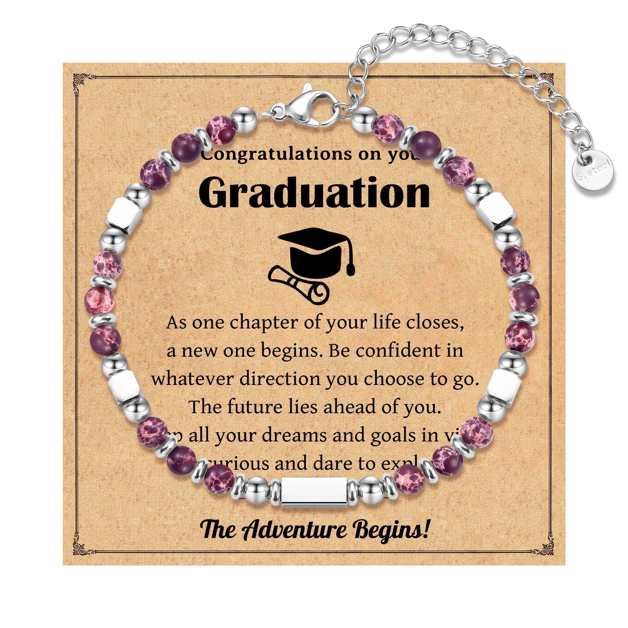 IKIATY 2025 Graduation Gifts for Her, Compass Bracelet for Girls Women, Inspirational High School College Class of 2025 Graduation Gifts