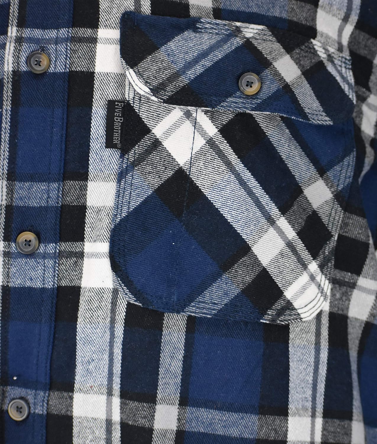 Five Brother Men's Heavyweight Flannel Shirt, Big and Tall