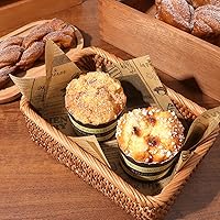 Vista 8 de 50 piezas de papel de envoltura de sándwich de 10 x 10 pulgadas, hojas de papel encerado resistentes a la grasa, bandejas para canastas, envoltorios