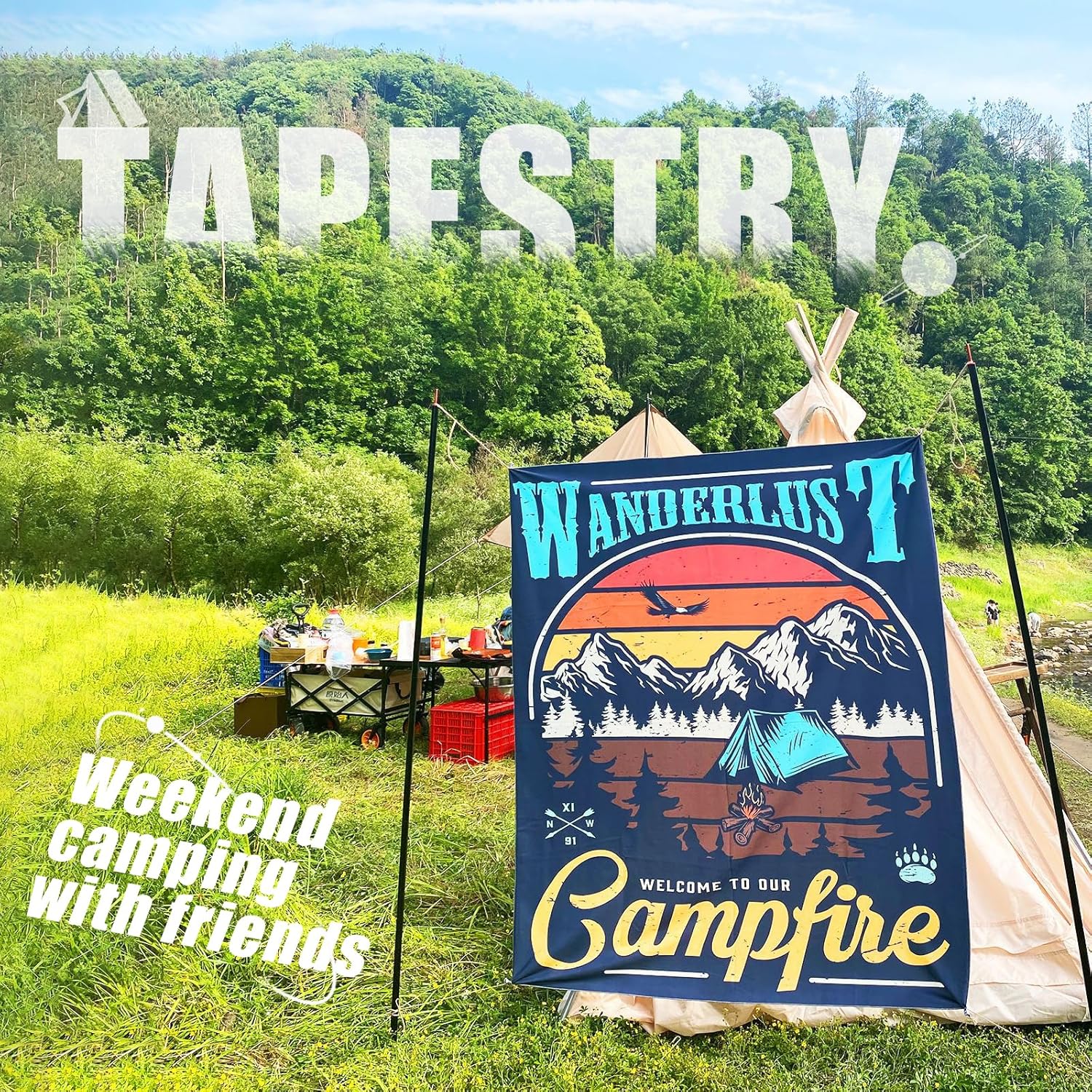 Cotton Woven Throw Blanket With Tassel Bohemian Tribal Ethnic Style Geometric Pattern Aztec Navajo Blanket Decorative Throw For Sofa Bed Armchair Camping Tapestry Tablecloths Carpet 160x130cm - Image 3