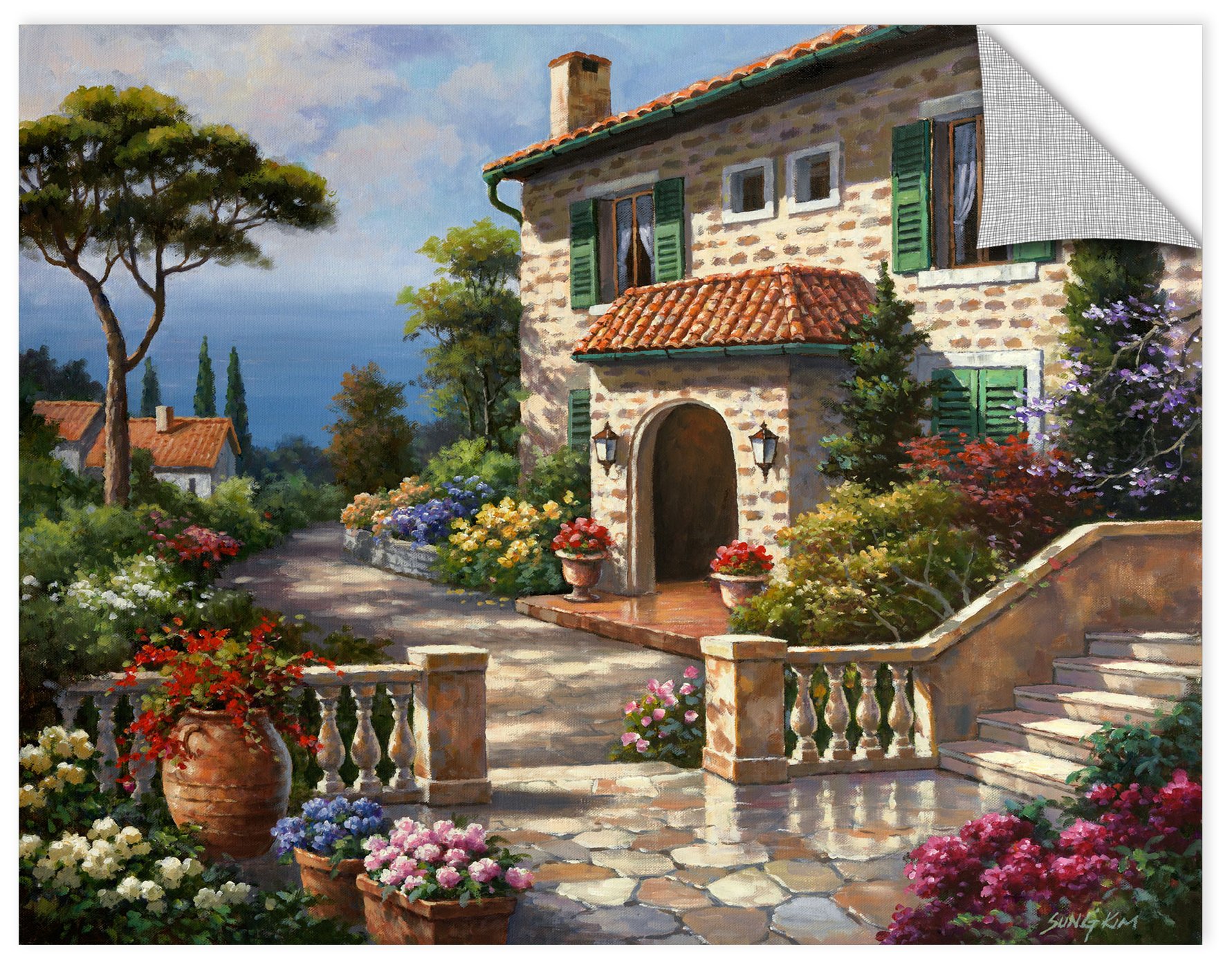 Villa Della Fontana marrón 14 x 18 soluciona paredes vacías con calidez