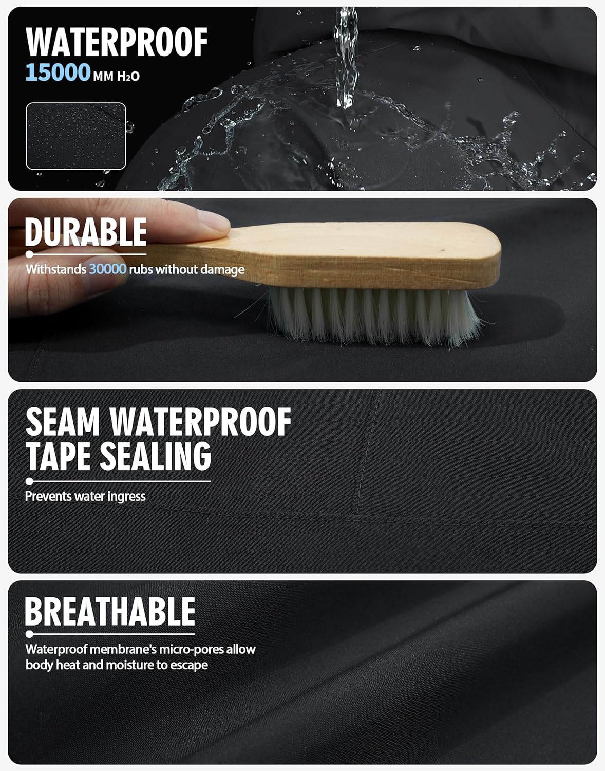 Pioneer Camp Men's Waterproof 3-in-1 Ski Snow jacket Insulated Puffer Liner Windbreaker Jackets Winter Rain Coat for Outdoor - Image 6