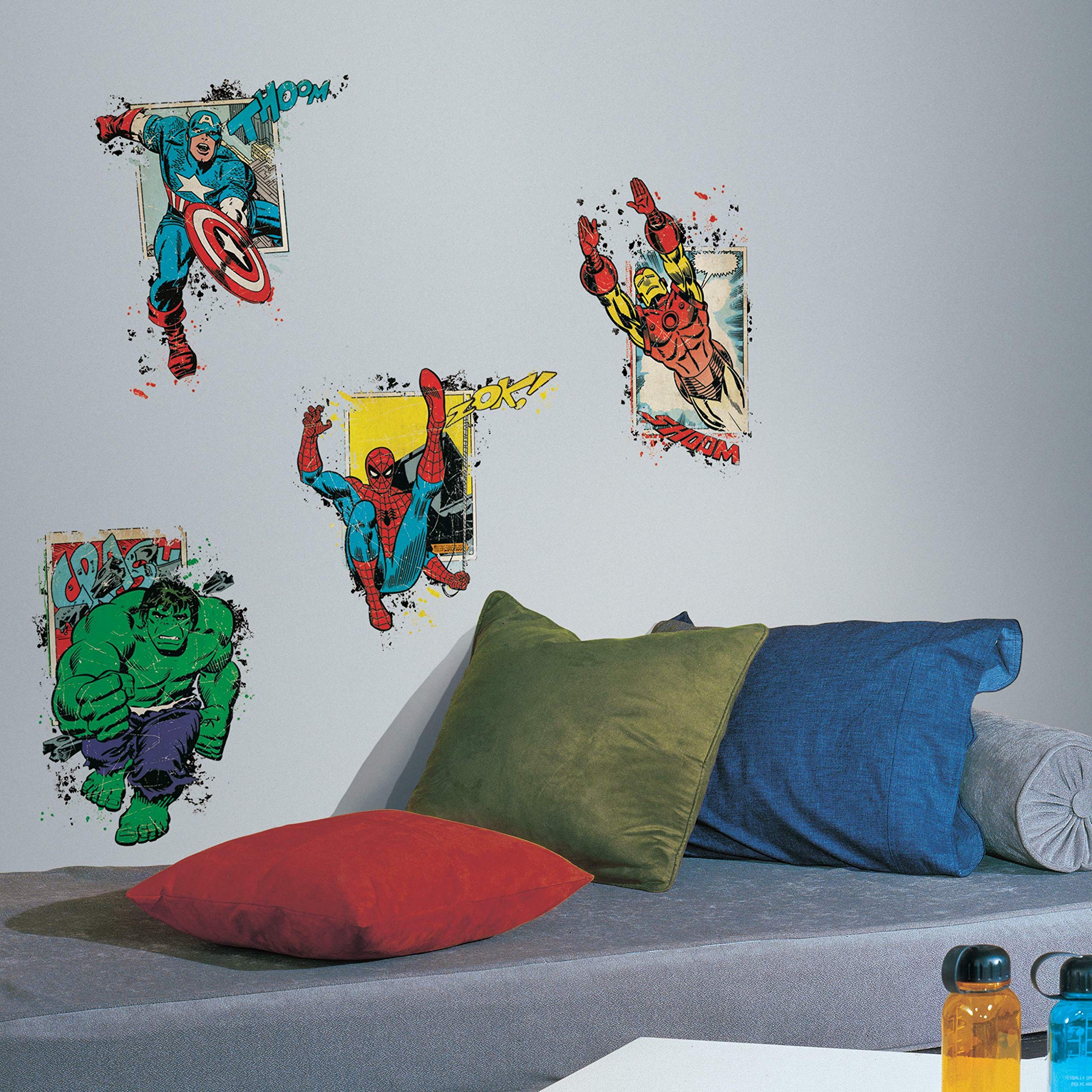 Roommates Marvel Super Hero Burst Giant Wall Decal, Multi-Colour, RMK2773TB