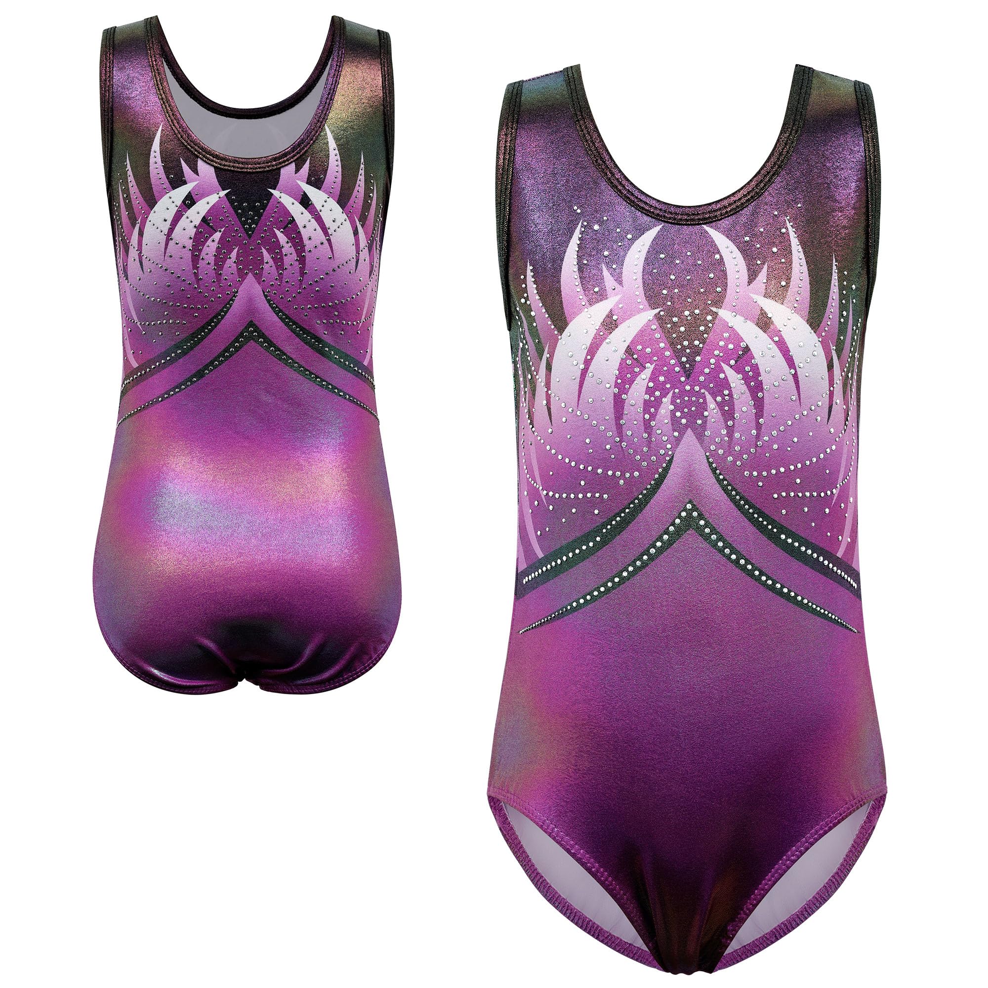 XFGIRLS Justaucorps De Danse Sans Manches Classique Et Élégant Pour Filles (3-14 Ans) - Tenue De Gymnastique Rythmique Et Ballet